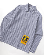 Poplin Stripe Waiter Shirt - Royal - Service Works