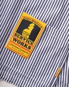 Poplin Stripe Waiter Shirt - Royal - Service Works