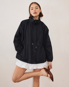 Pull In Nylon Windbreaker - Black - Commonplace Essentials