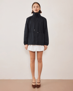 Pull In Nylon Windbreaker - Black - Commonplace Essentials