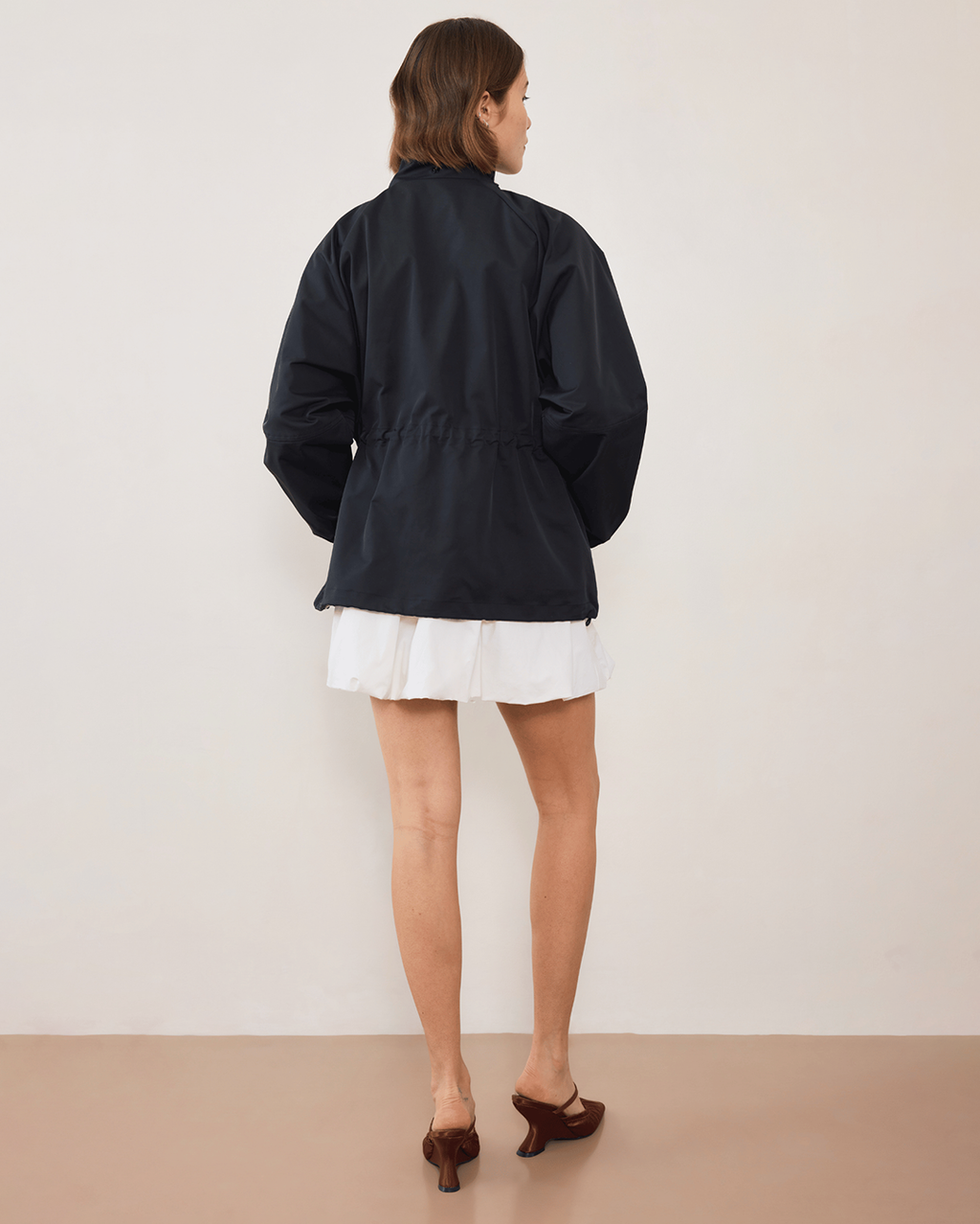 Pull In Nylon Windbreaker - Black - Commonplace Essentials