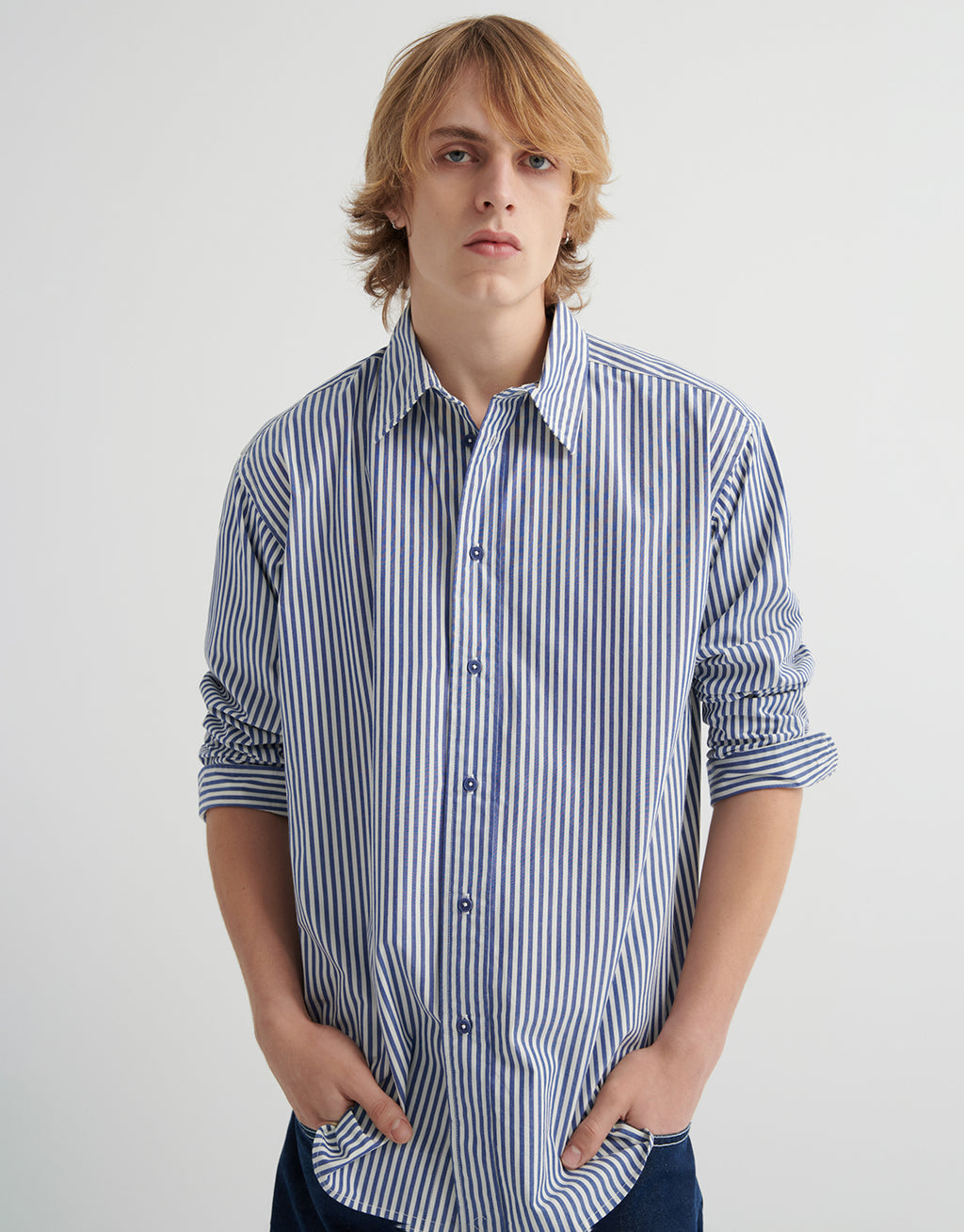 Ralph Shirt - Workwear Stripe by Kowtow