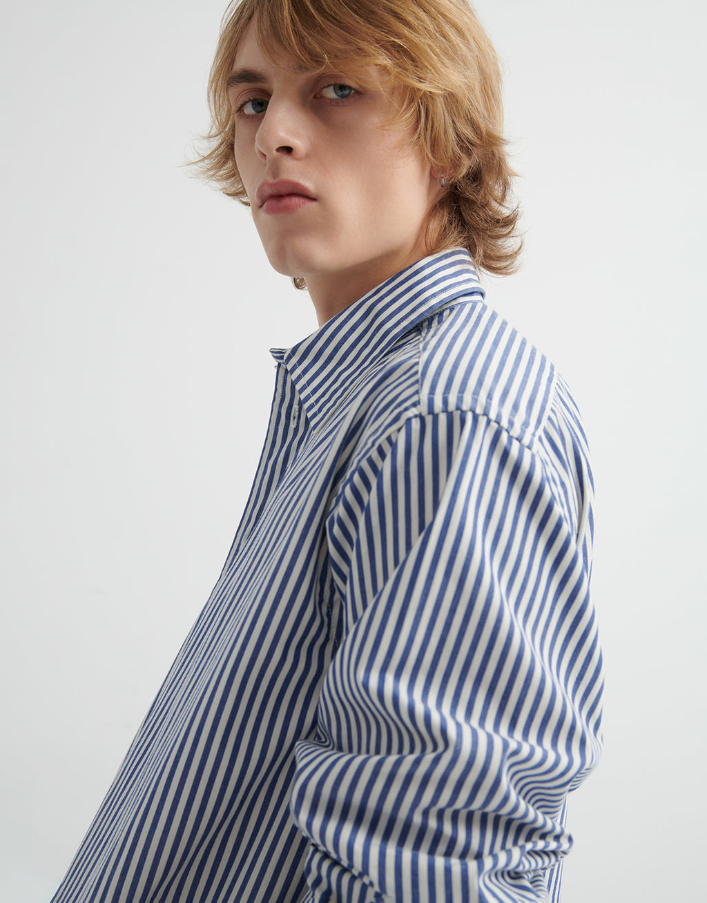 Ralph Shirt - Workwear Stripe by Kowtow - view 4