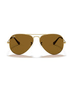 Aviator Large Metal Sunglasses - Arista Gold/B-15 Brown - Ray-Ban