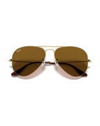 Aviator Large Metal Sunglasses - Arista Gold/B-15 Brown - Ray-Ban