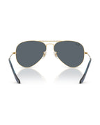 Aviator Large Metal Sunglasses - Arista Gold/Blue - Ray-Ban