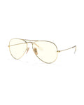 Aviator Large Metal Sunglasses - Arista Gold/Clear Grey - Ray-Ban
