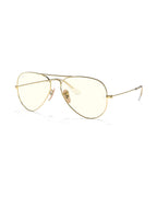 Aviator Large Metal Sunglasses - Arista Gold/Clear Grey - Ray-Ban