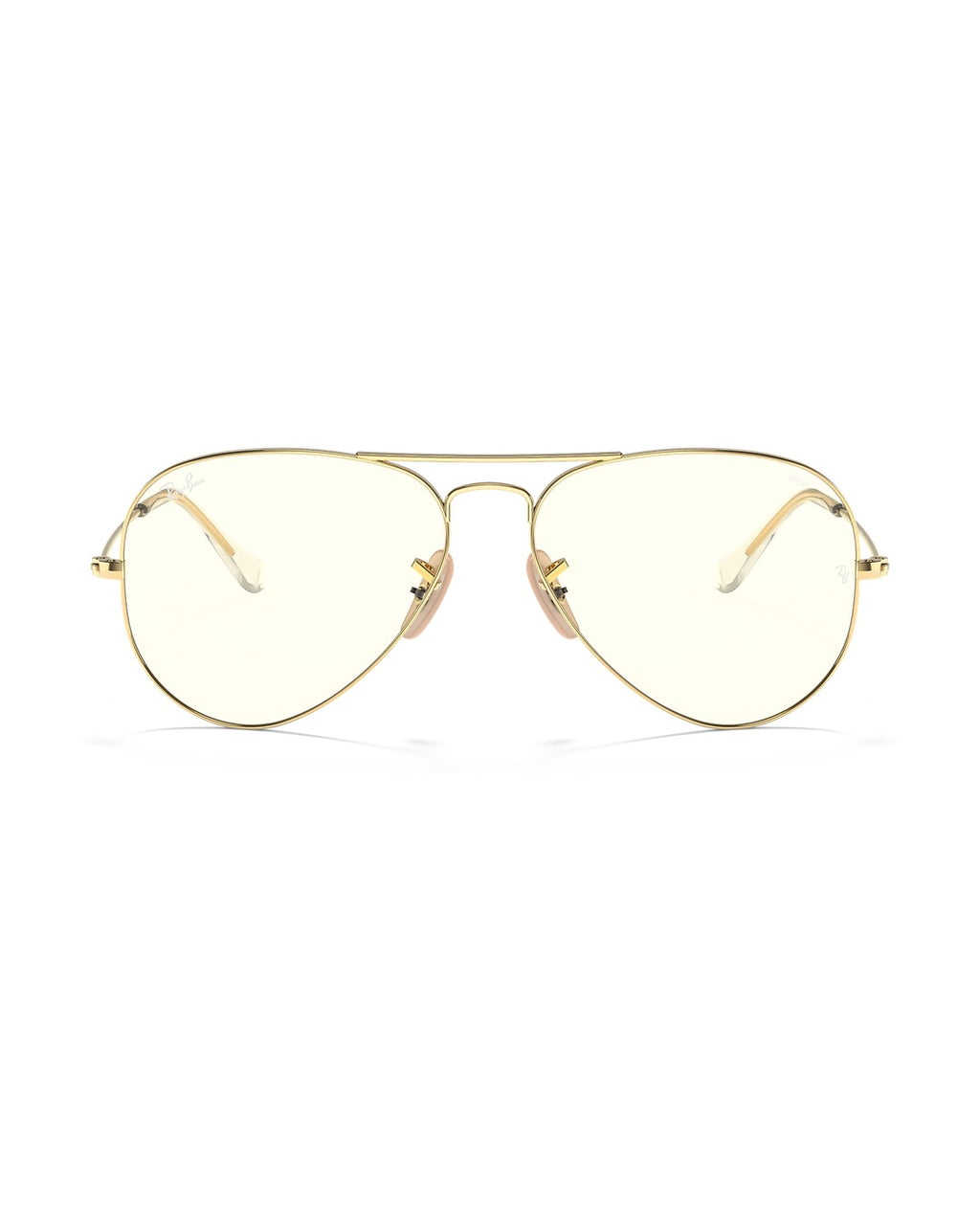 Aviator Large Metal Sunglasses - Arista Gold/Clear Grey - Ray-Ban
