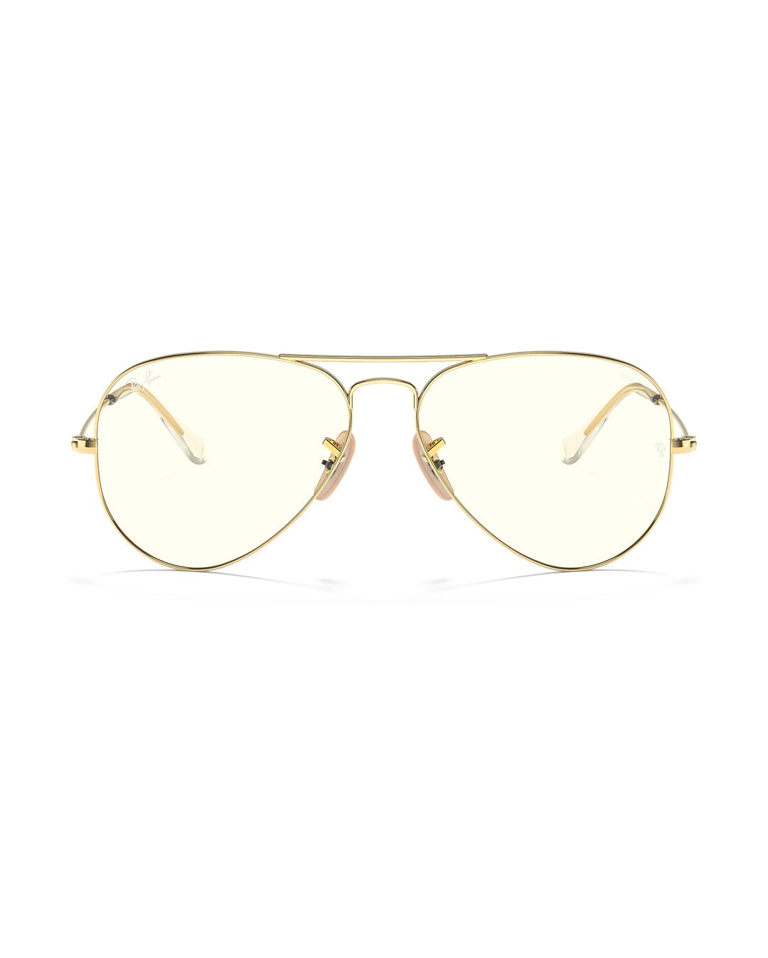 Aviator Large Metal Sunglasses - Arista Gold/Clear Grey - Ray-Ban
