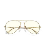 Aviator Large Metal Sunglasses - Arista Gold/Clear Grey - Ray-Ban
