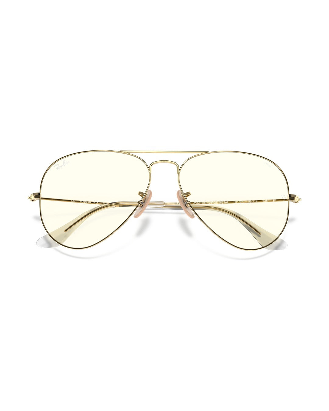 Aviator Large Metal Sunglasses - Arista Gold/Clear Grey - Ray-Ban