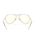 Aviator Large Metal Sunglasses - Arista Gold/Clear Grey - Ray-Ban