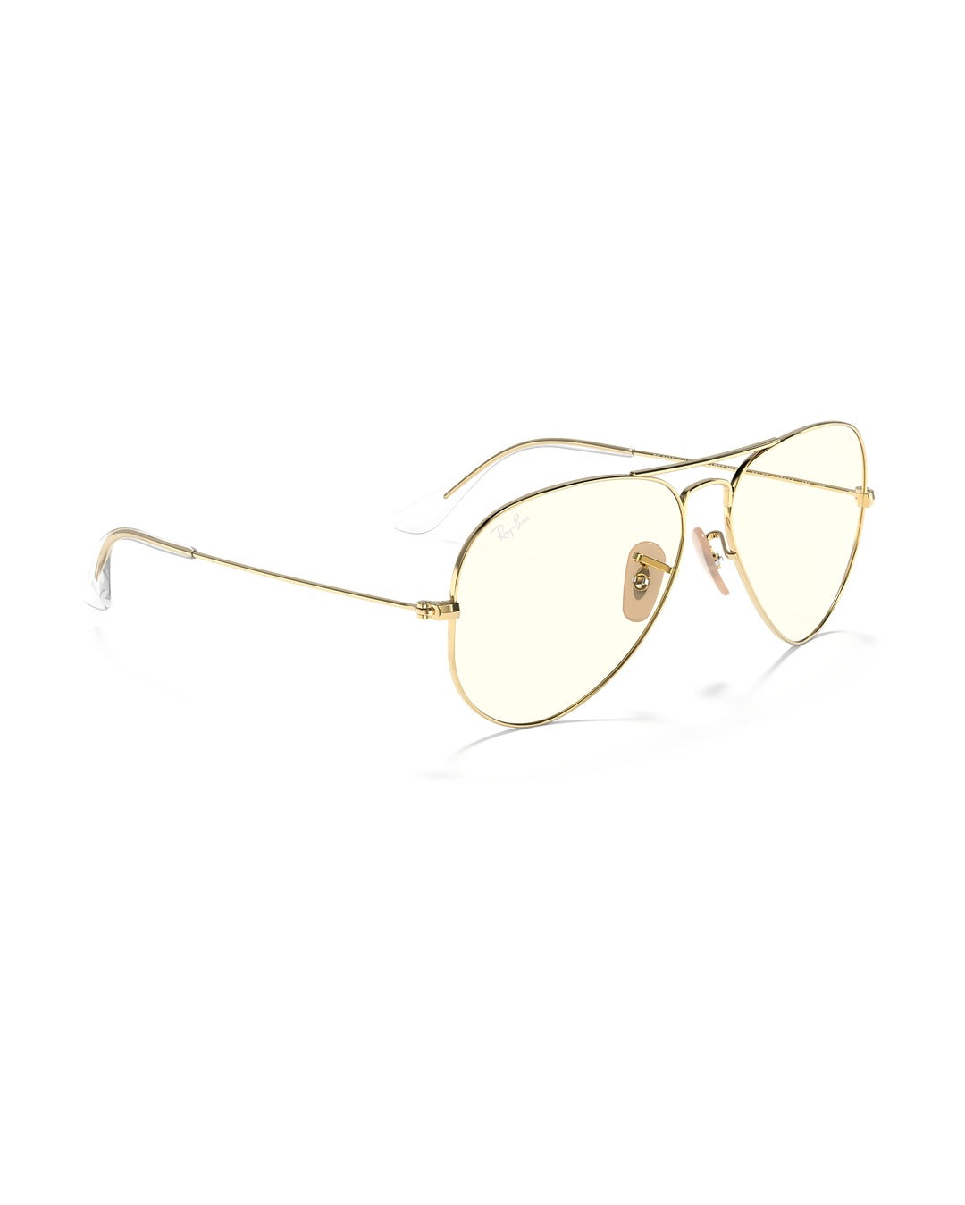Aviator Large Metal Sunglasses - Arista Gold/Clear Grey - Ray-Ban