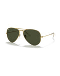 Aviator Large Metal Sunglasses - Arista Gold/G-15 Green - Ray-Ban