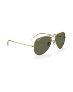 Aviator Large Metal Sunglasses - Arista Gold/G-15 Green Polarised - Ray-Ban