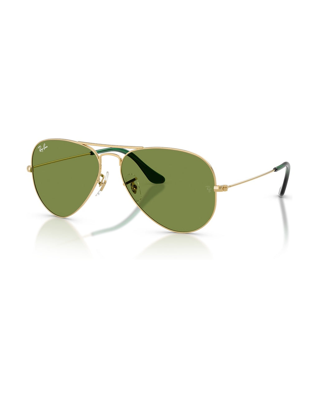 Aviator Large Metal Sunglasses - Arista Gold/Green - Ray-Ban