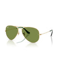 Aviator Large Metal Sunglasses - Arista Gold/Green - Ray-Ban
