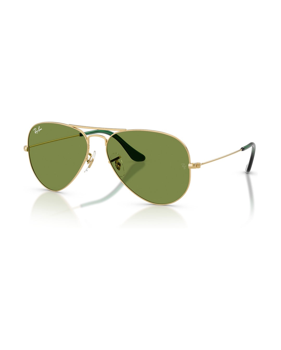 Aviator Large Metal Sunglasses - Arista Gold/Green - Ray-Ban