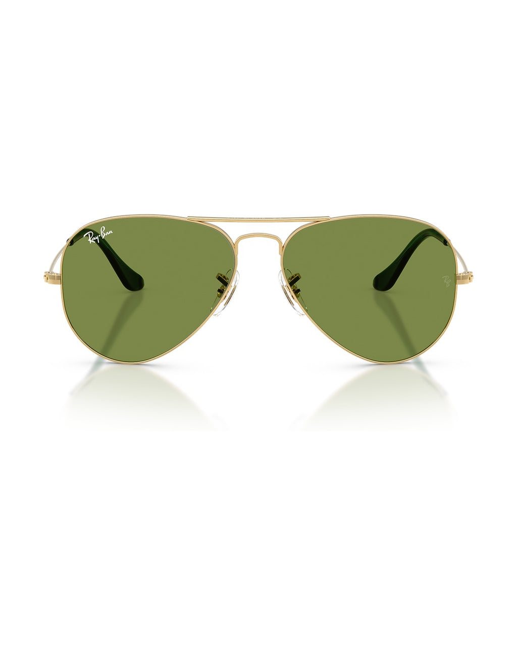 Aviator Large Metal Sunglasses - Arista Gold/Green - Ray-Ban