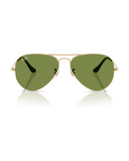 Aviator Large Metal Sunglasses - Arista Gold/Green - Ray-Ban