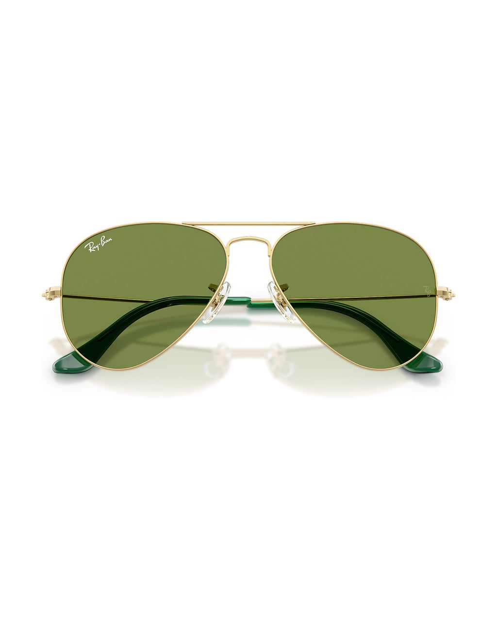 Aviator Large Metal Sunglasses - Arista Gold/Green - Ray-Ban