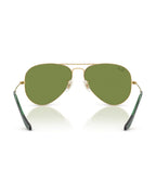 Aviator Large Metal Sunglasses - Arista Gold/Green - Ray-Ban