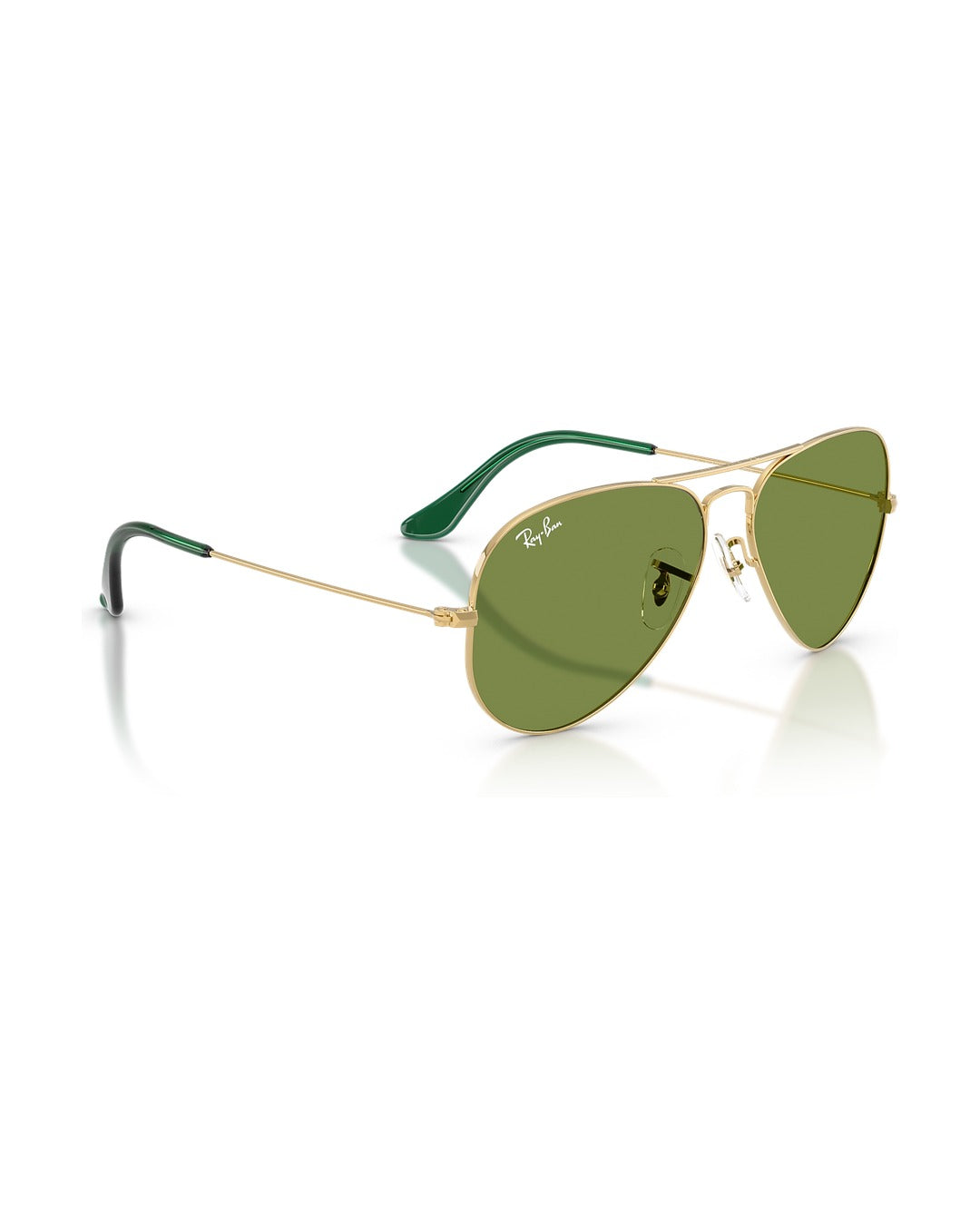 Aviator Large Metal Sunglasses - Arista Gold/Green - Ray-Ban