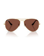 Aviator Large Metal Sunglasses - Arista Gold/Red - Ray-Ban