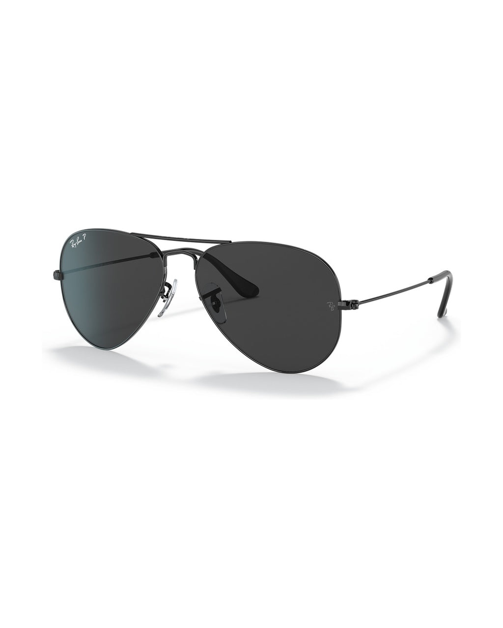 Aviator Large Metal Sunglasses - Black/Black Polarised - Ray-Ban