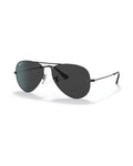Aviator Large Metal Sunglasses - Black/Black Polarised - Ray-Ban