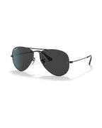 Aviator Large Metal Sunglasses - Black/Black Polarised - Ray-Ban