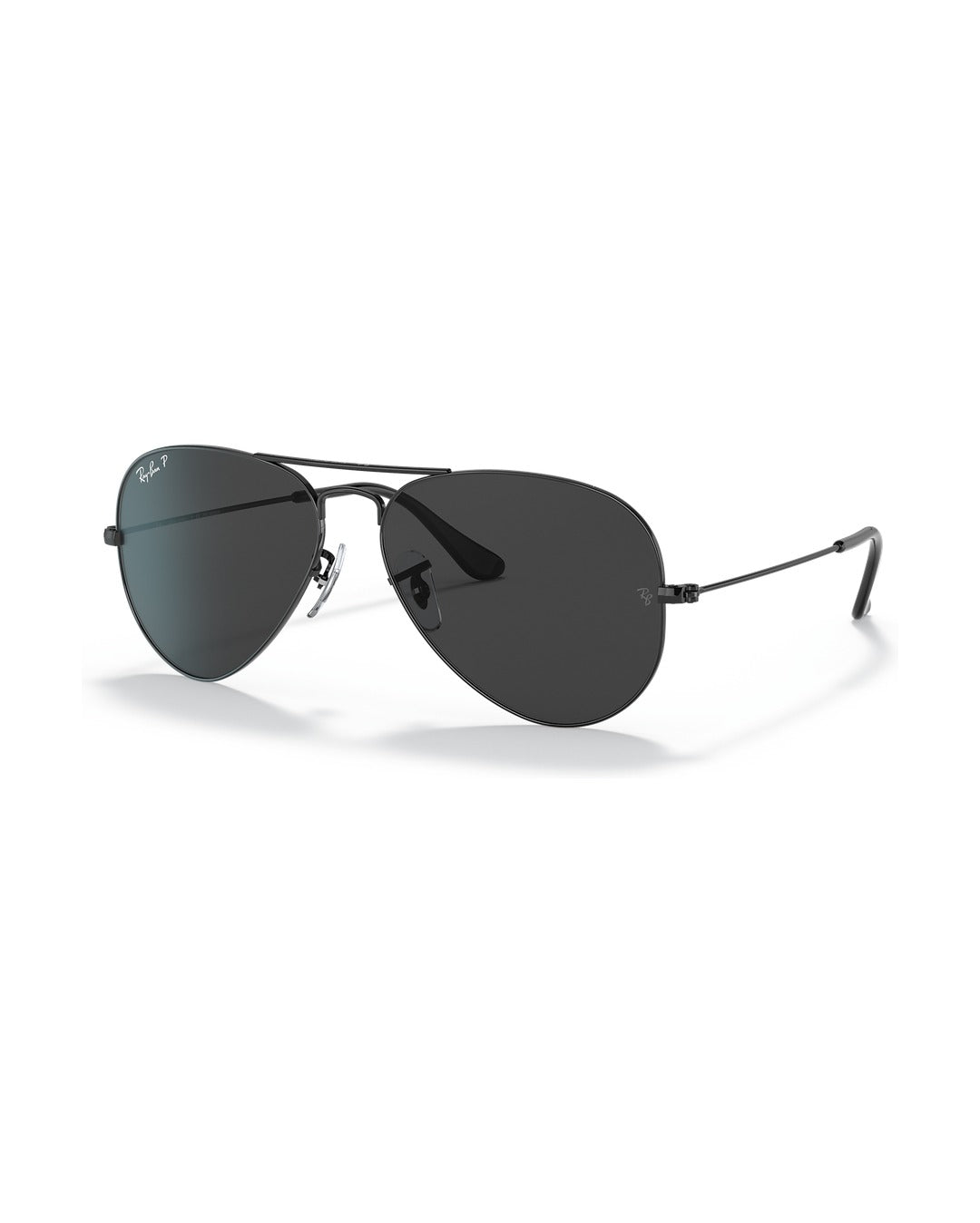 Aviator Large Metal Sunglasses - Black/Black Polarised - Ray-Ban