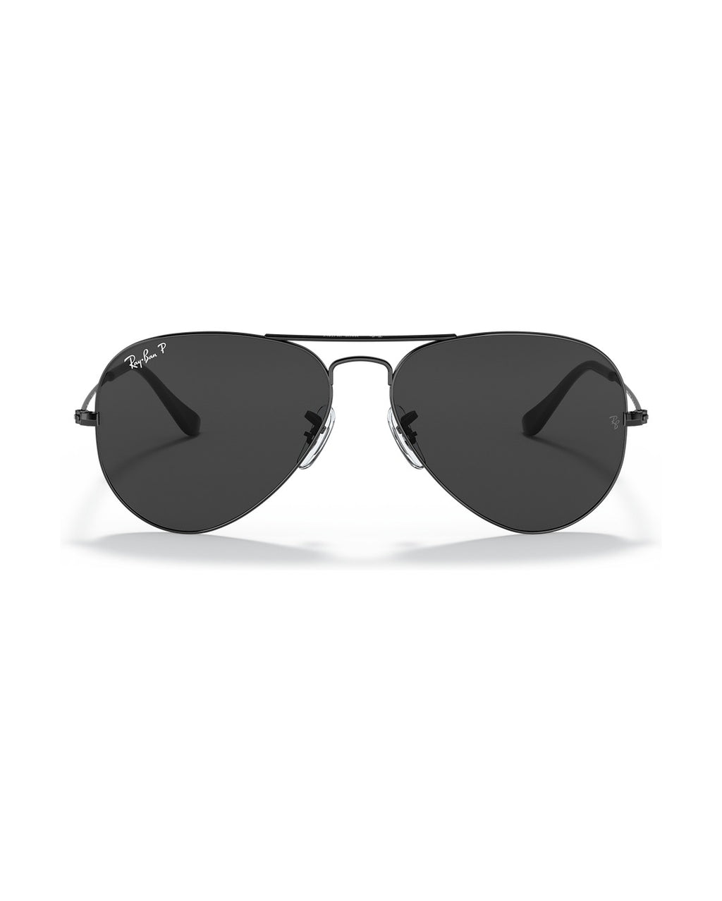 Aviator Large Metal Sunglasses - Black/Black Polarised - Ray-Ban