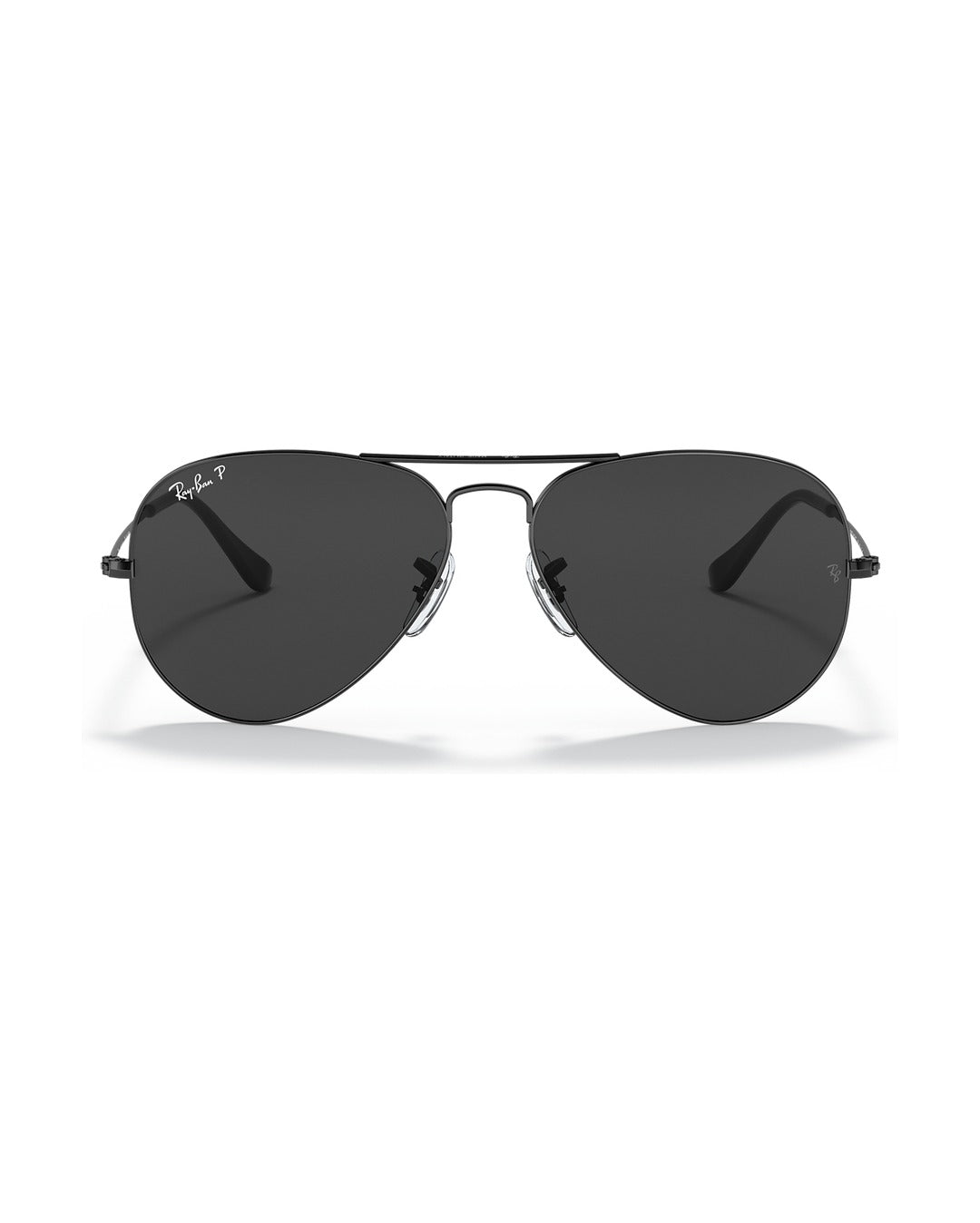 Aviator Large Metal Sunglasses - Black/Black Polarised - Ray-Ban
