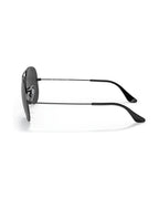 Aviator Large Metal Sunglasses - Black/Black Polarised - Ray-Ban