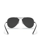 Aviator Large Metal Sunglasses - Black/Black Polarised - Ray-Ban