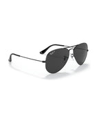 Aviator Large Metal Sunglasses - Black/Black Polarised - Ray-Ban