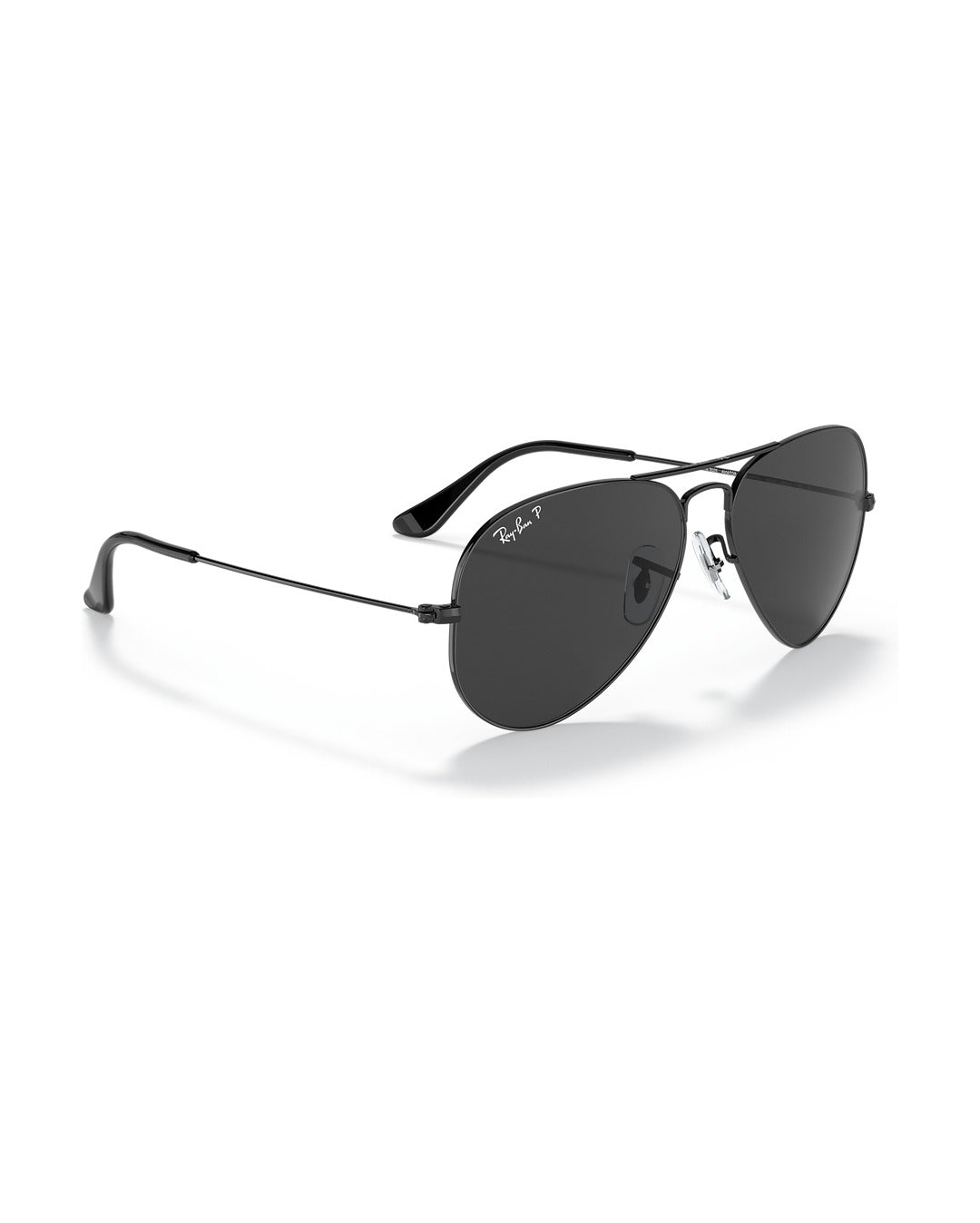 Aviator Large Metal Sunglasses - Black/Black Polarised - Ray-Ban