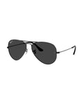 Aviator Large Metal Sunglasses - Black/Polarized Black - Ray-Ban