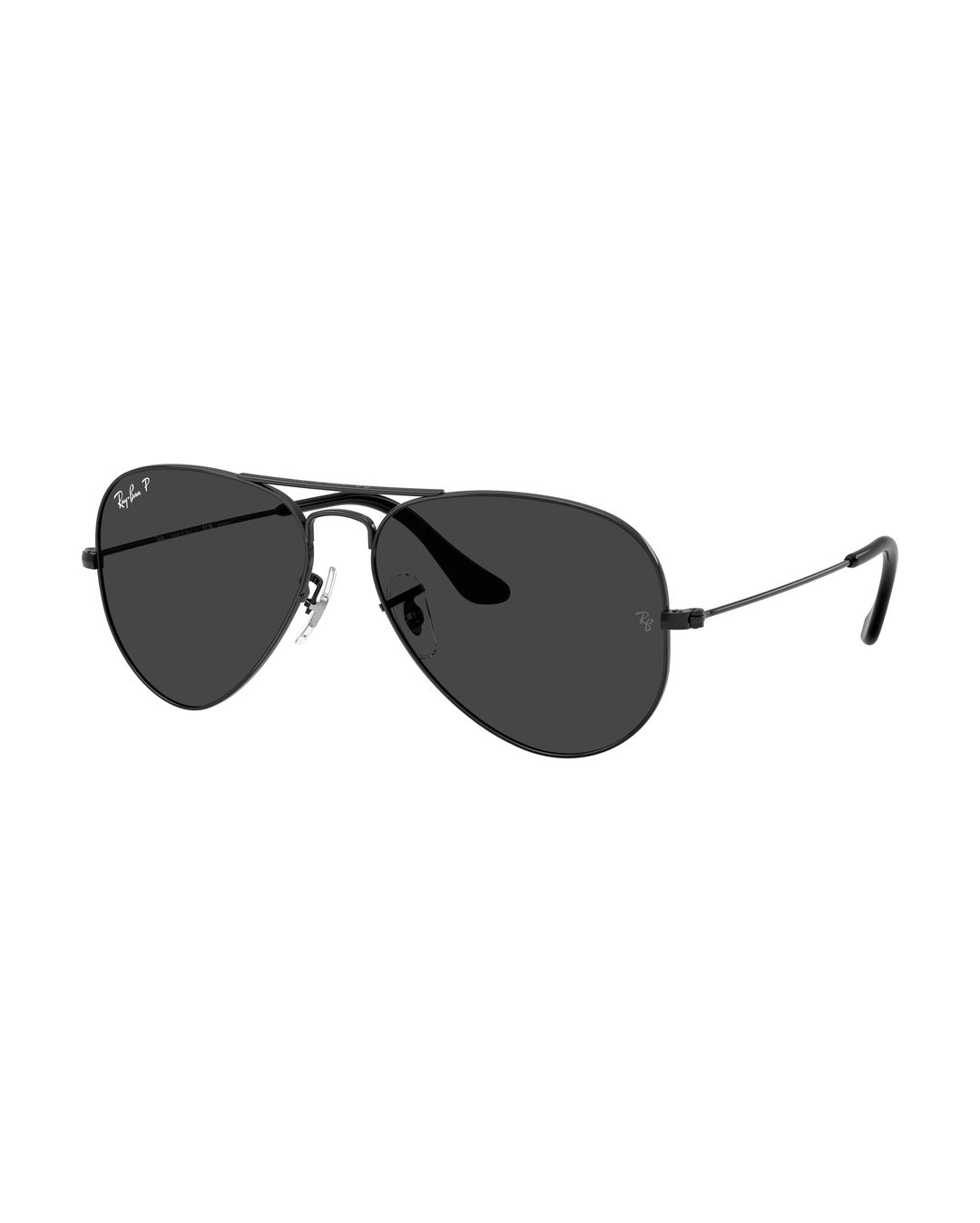 Aviator Large Metal Sunglasses - Black/Polarized Black - Ray-Ban