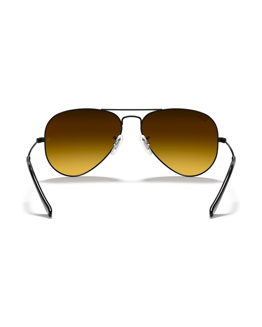 Aviator Large Metal Sunglasses - Black/Brown Gradient Mirror Blue - Ray-Ban