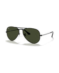 Aviator Large Metal Sunglasses - Black/G-15 Green - Ray-Ban