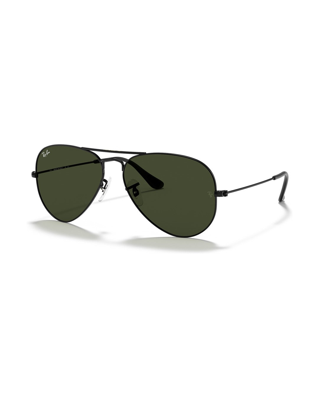 Aviator Large Metal Sunglasses - Black/G-15 Green - Ray-Ban