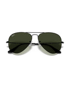 Aviator Large Metal Sunglasses - Black/G-15 Green - Ray-Ban
