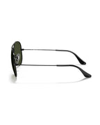 Aviator Large Metal Sunglasses - Black/G-15 Green - Ray-Ban