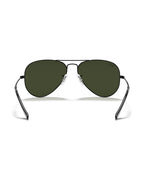 Aviator Large Metal Sunglasses - Black/G-15 Green - Ray-Ban