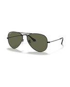 Aviator Large Metal Sunglasses - Black/G-15 Green Polarised - Ray-Ban
