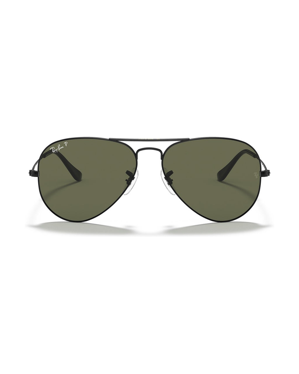 Aviator Large Metal Sunglasses - Black/G-15 Green Polarised - Ray-Ban
