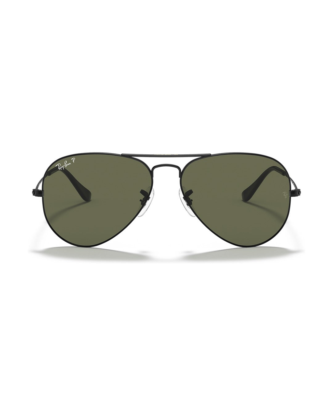 Aviator Large Metal Sunglasses - Black/G-15 Green Polarised - Ray-Ban